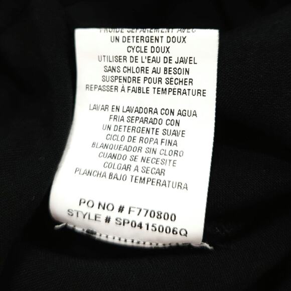 O'Neill High Low Maxi Skirt Back Zip Asym Hem Flowy Black Resort Travel Boho M - Picture 9 of 11